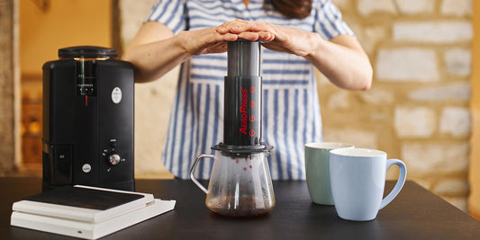 artisan coffee co aeropress brewguide pot equipment push scales grinder cup vessel