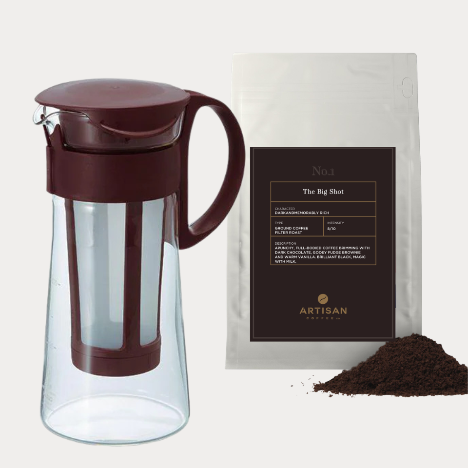 The Big Shot Cold Brew Bundle | Hario Jug and 240g Ground Coffee