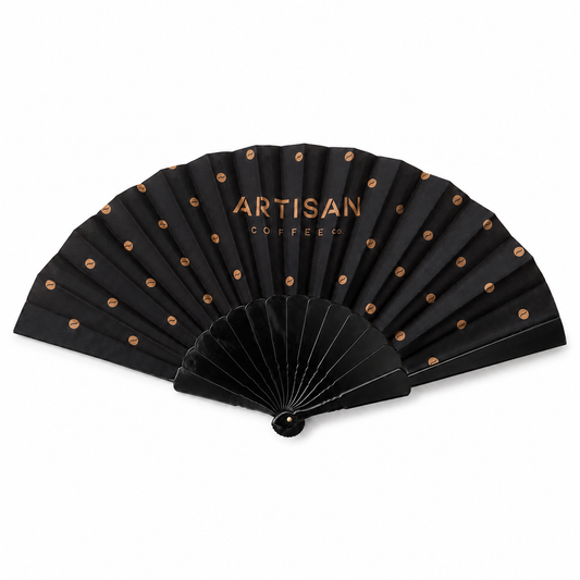 Artisan Coffee Folding Fan
