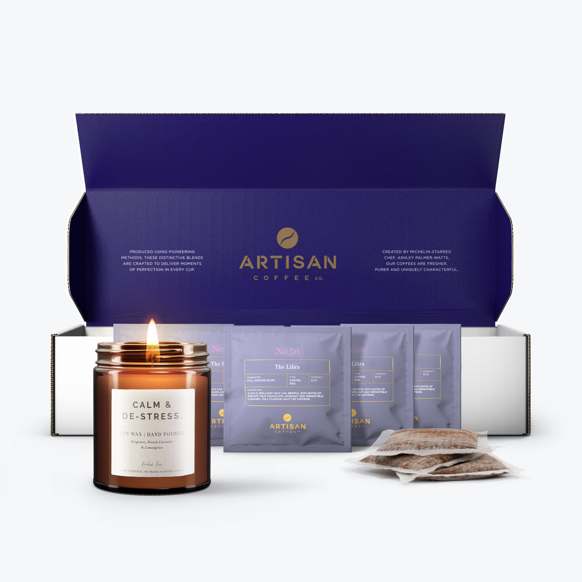 The Libra Coffee & Candle Gift Set