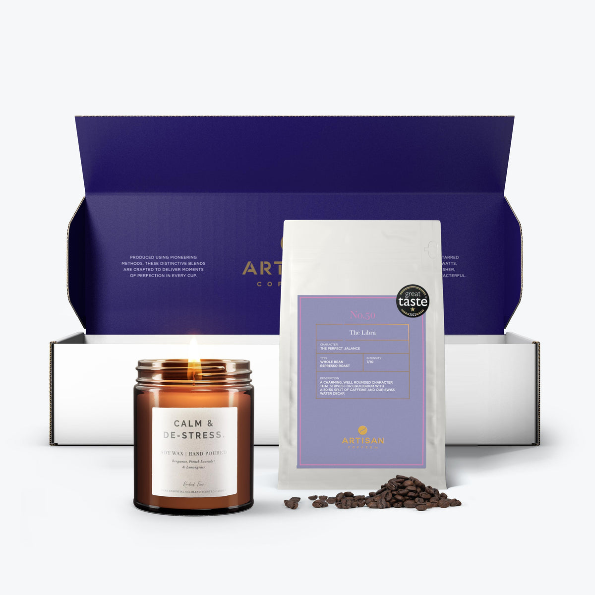The Libra Coffee & Candle Gift Set