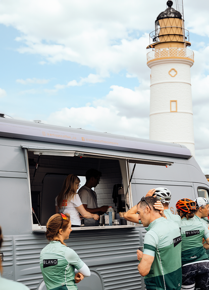 Coffee being served from Arty, the Artisan Coffee Co coffee van