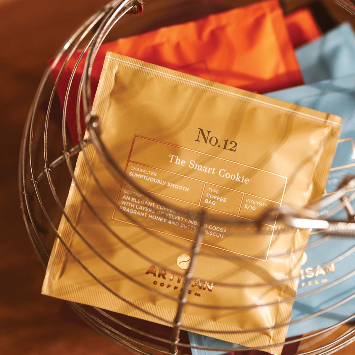 Artisan-coffee-co_The-smart-cookie_Coffee-bag_packaging_wire-basket