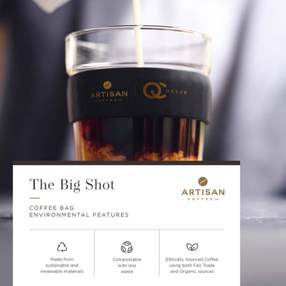 Artisan Coffee Co the big shot coffee bag infographic environmental