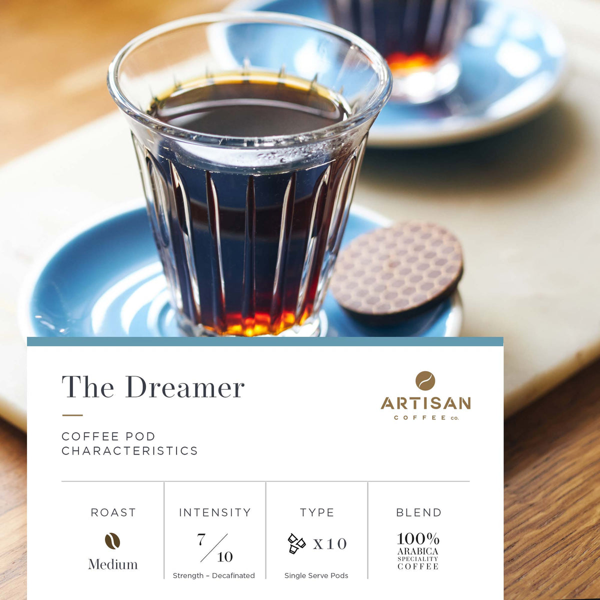 Artisan Coffee Co The Dreamer Pods Infographic Characteristics