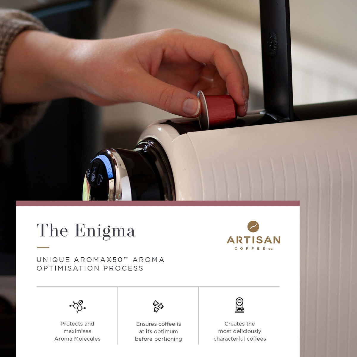 Artisan Coffee Co The Enigma Pods Infographic Aroma