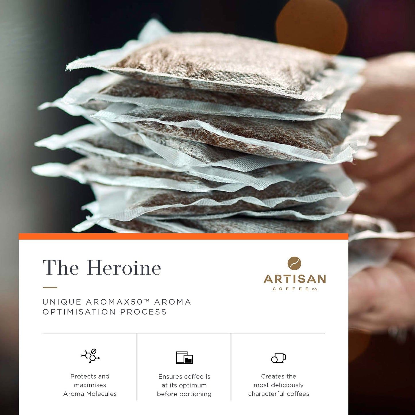 Artisan Coffee Co The Heroine Coffee bags Infographic Aroma