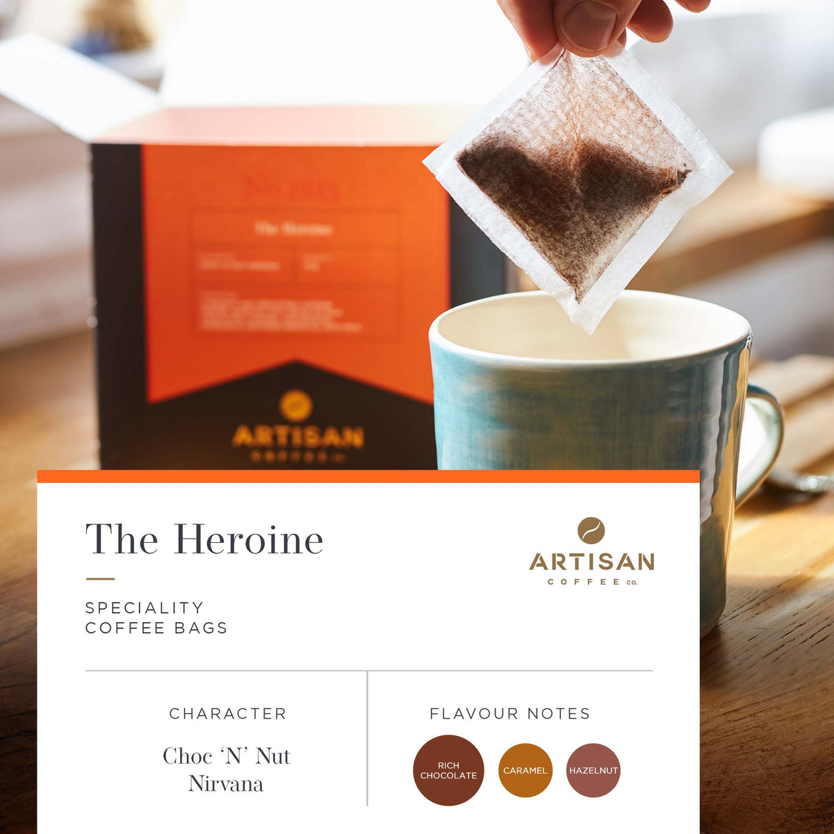 Artisan Coffee Co The Heroine Coffee bags Infographic Flavour notes
