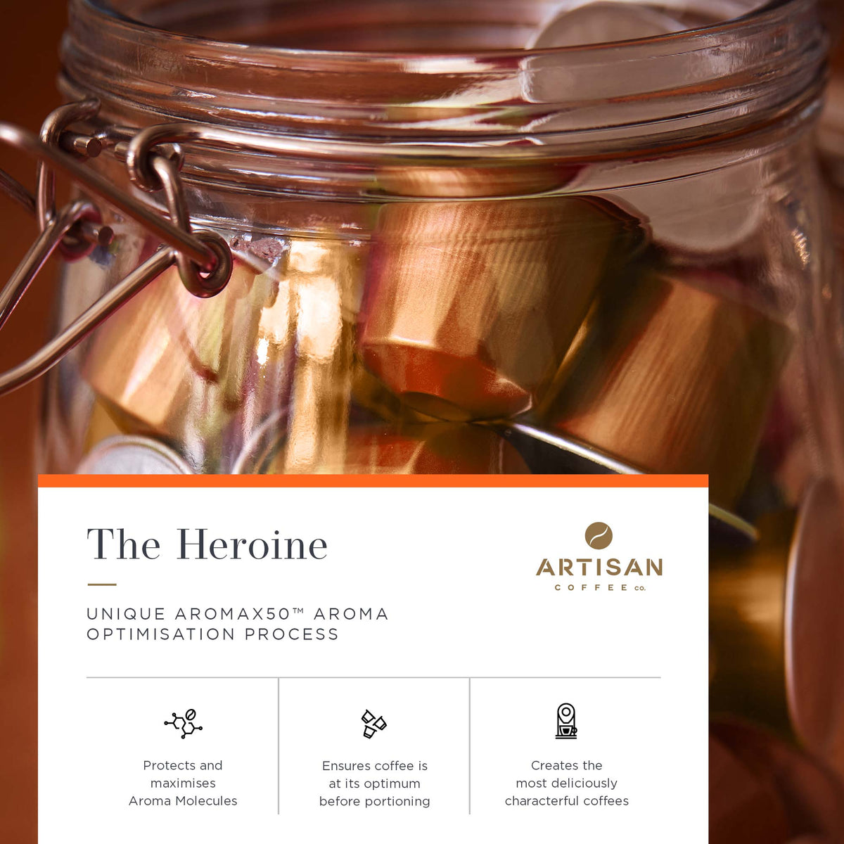 Artisan Coffee Co The Heroine Pods Infographic Aroma