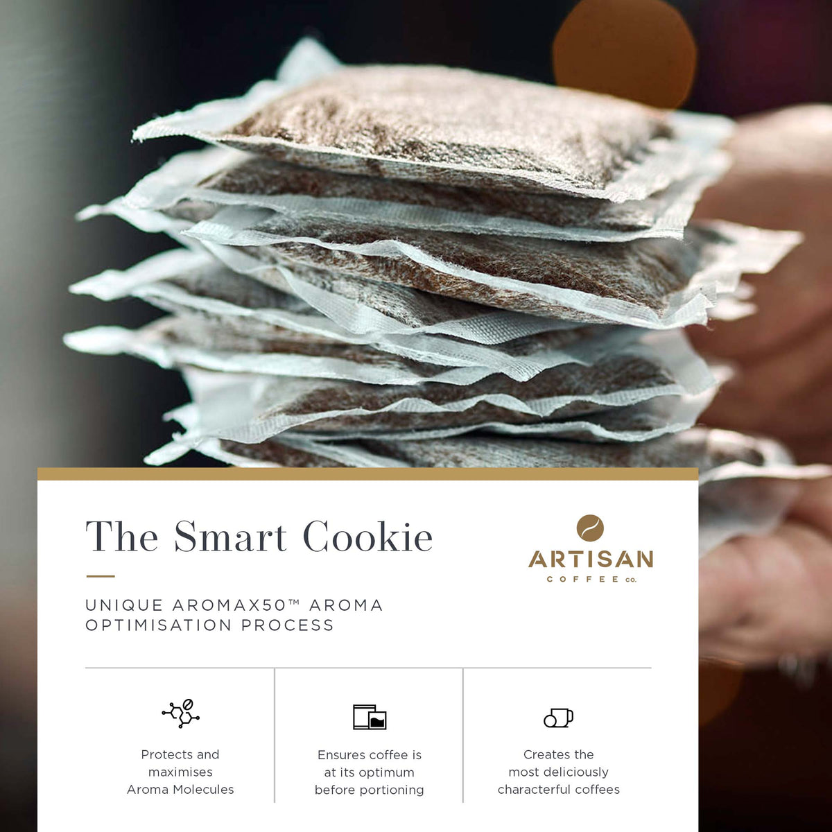Artisan Coffee Co The Smart Cookie Coffee bags Infographic Aroma