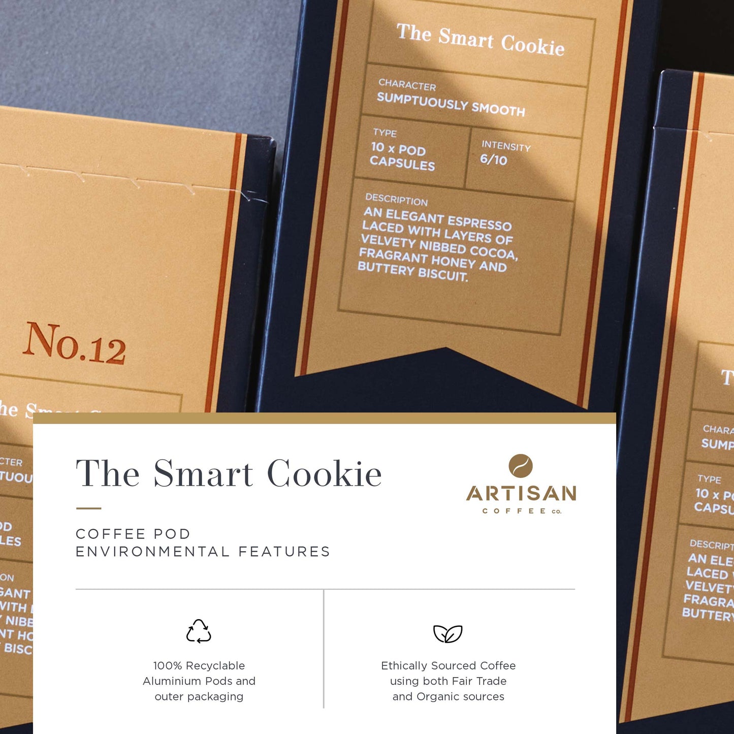 Artisan Coffee Co The Smart Cookie pods Infographic environmental