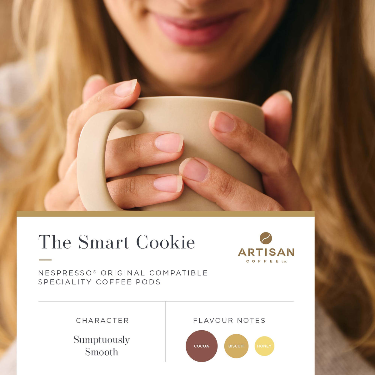 Artisan Coffee Co The Smart Cookie pods Infographic Flavour notes